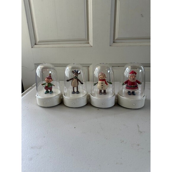 Hallmark 2012 Happy Tapper Musical Dancing Elf Reindeer Snowman Santa Set Tested - Picture 1 of 3